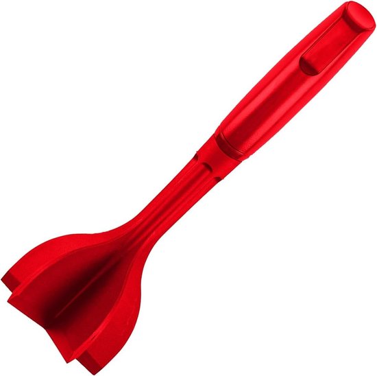 Hamburgerhakselaar - Vleesmolen Keukengerei - Maaltijden Bereiden - Ergonomische Handgreep - 25 cm - Rood