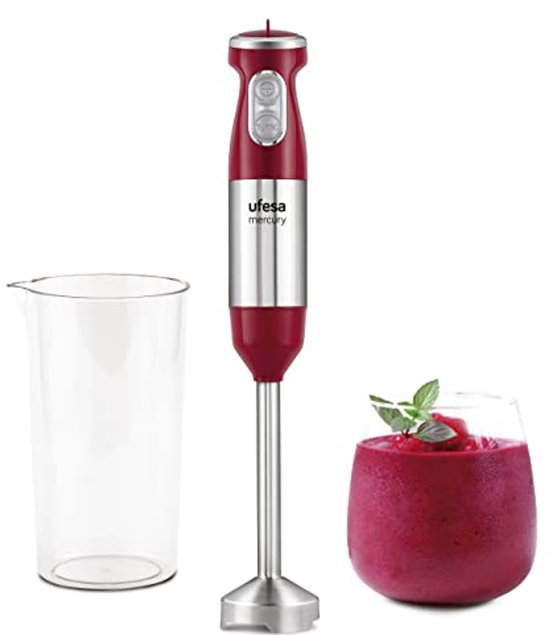 Hand Blender 1000W met Turbo functie en roestvrijstalen messen - Ergonomisch en spatbeschermend van Philips