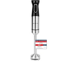 Hand Blender - Puree Staafmixer - Gladde Sauzen Maken - Krachtige 1000 Watt Motor - 1.2m Kabel - Zilver
