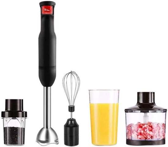 Hand Blender Set - Mixer Staaf - Keuken Assistent - Variabele Snelheid - 500W - Zwart