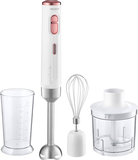 Hand Blender - Staafmixer Keukenmixer - Gezond Eten Maken - Draadloos Werken - 1000 Watt - Wit