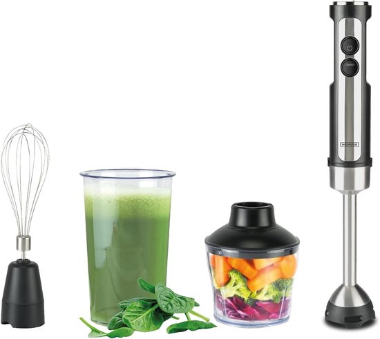 Hand Blender - Staafmixer Keukenmixer - Snel Ingrediënten Mixen - 20 Snelheden Turbo - 1200 Watt - Groen van Merkloos