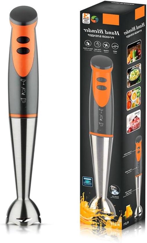 Hand Blender - Staafmixer Mixer - Keukenwerk - Roestvrij staal - 20 oz cup - Zilver