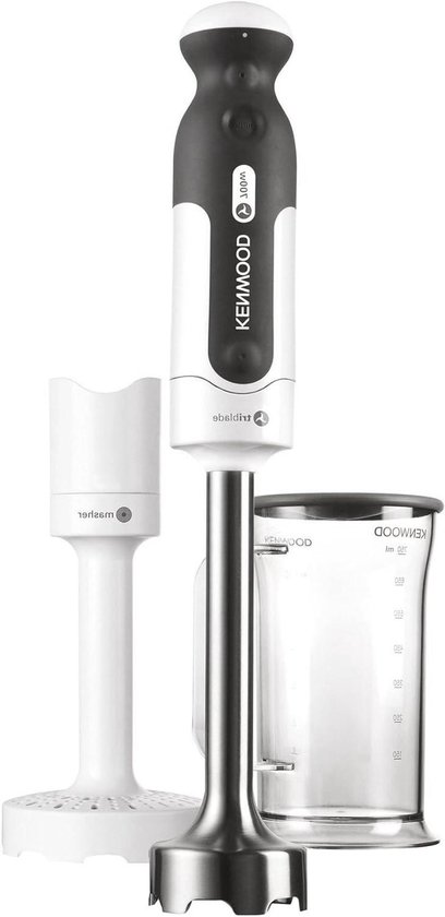 Hand Blender - Staafmixer Pureer - Snel Pureeren - Afneembare Voet - 0.7 liter - Wit Grijs
