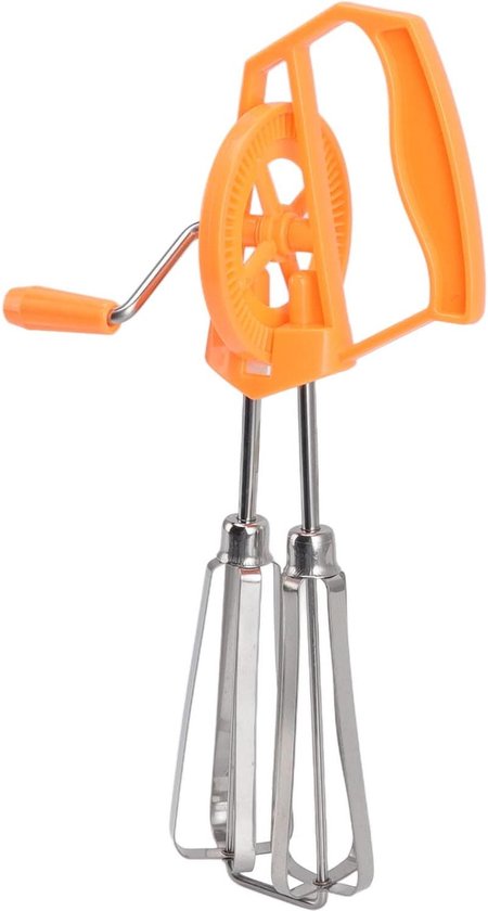 Hand Egg Mixer Stainless Steel Hand Whip Garde Mixer Beater - Oranje - voor Thuiskeuken . van Merkloos