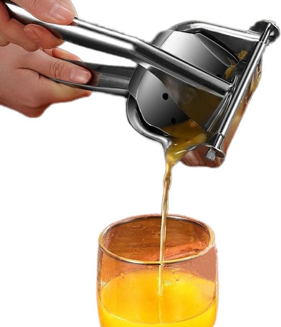 Hand Juicer - Fruitpers Handmatig - Sap Maken - 304 Roestvrij Staal - 410 gram - Zilver