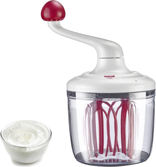 Hand Mixer 1L Plastic Rührblitz Transparent White Red - Without Power - 30702260 van Metaltex