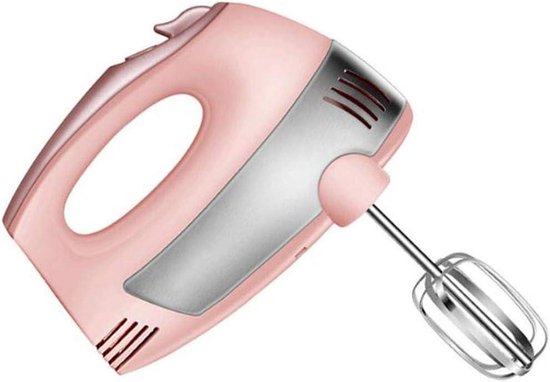Hand Mixer Elektrisch - Keukenmixer Garde - Bakken en Mixen - 5 Snelheden Instelbaar - 300 Watt - Roze