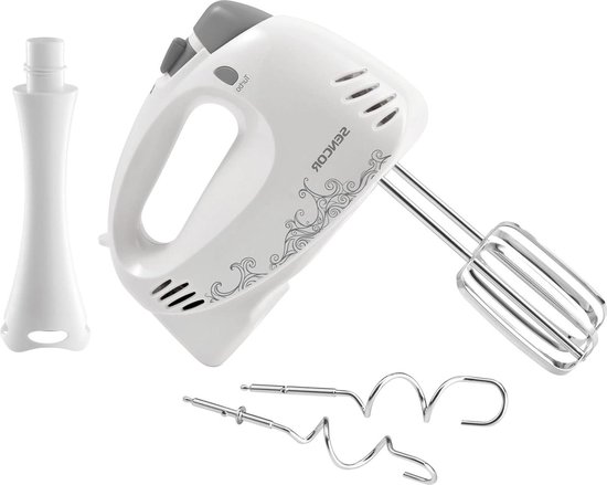 Hand Mixer with 400 W Power - White, Includes Accessories