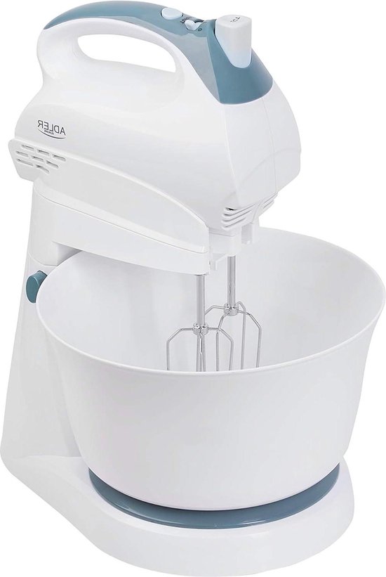 Hand mixer with bowl - white/grey - 4202 van Merkloos