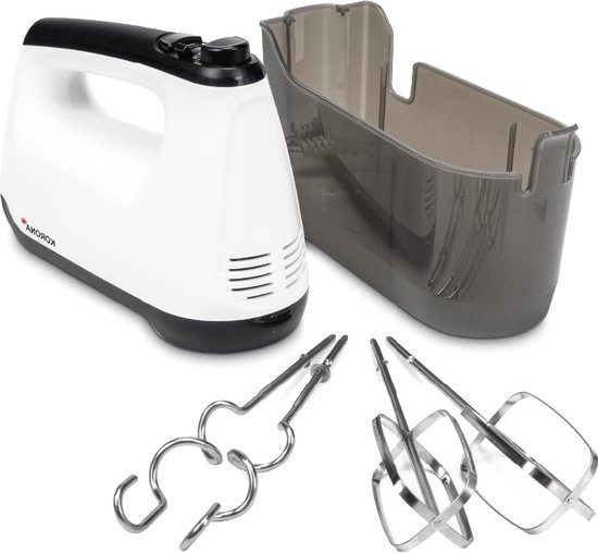 Hand Mixer with Storage Box - Six Levels Turbo Level - Kneading Hooks Stirrers - Practical Box - Eject Knob van Cheftronic