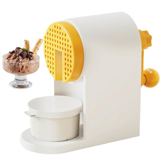 Handbediende ijsvergruizer – Draaibare ijsrasp met handcrank, stroomloos van Merkloos