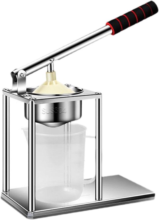 Handbediende Professionele Roestvrij Stalen Sapcentrifuge voor Sinaasappels Granaatappels en Ander Fruit – Multifunctioneel, Ergonomisch Handvat, Vaatwasmachinebestendig, Inclusief Beker, Roestbestendig en Duurzaam van Merkloos