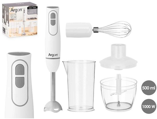 Handblender Argon JE-908AWH Wit Grijs 1000 W