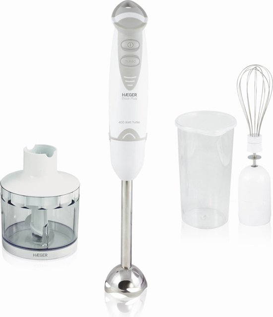 Handblender - Haeger Doce plus Wit - Roestvrij staal - 400 W van Merkloos