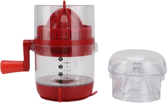 Handcitruspers - Fruitpersmaker Keukengereedschap - Sap Maken - Ergonomische Handgreep - 21x18x12 cm - Rood