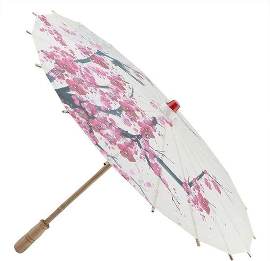 Handgemaakte Mini Papieren Paraplu - Oliepapier Paraplu voor Chinese Dans en Decoratie met Prunus Bloesem Design
