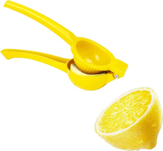 Handige Citruspers - Citroenpers voor Vers Sap - Gele Pers voor Alle Citrusvruchten
