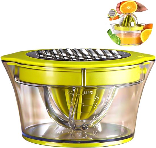 Handige Citruspers - Sap Maker - Verse Sappen Maken - 4-in-1 Multifunctioneel - 400 ml - Groen