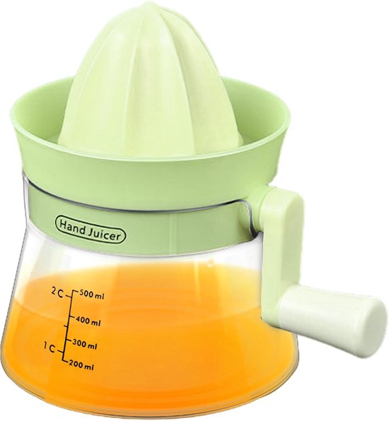 Handige Citruspers - Sap Maker - Verse sappen maken - Compact en lichtgewicht - 16.5x13cm - Groen van Merkloos