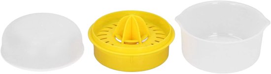 Handige Sap Pers - Keuken Gadget - Sap Extraheren - Met Dooier Scheider - 13x13x11cm - Geel