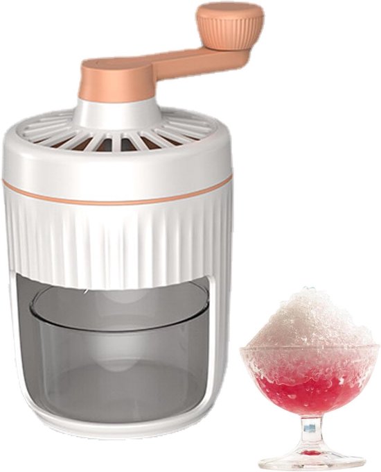 Handijsbreker - Ijsscheerapparaat Crush - Smoothie Dranken Maken - Afneembare Onderdelen - 13x23cm - Oranje van Merkloos
