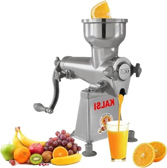 Handjuicer Pers - Sapcentrifuge Machine - Fruit Sappen Maken - Stevige Aluminium Constructie - Heavy Duty - Zilver