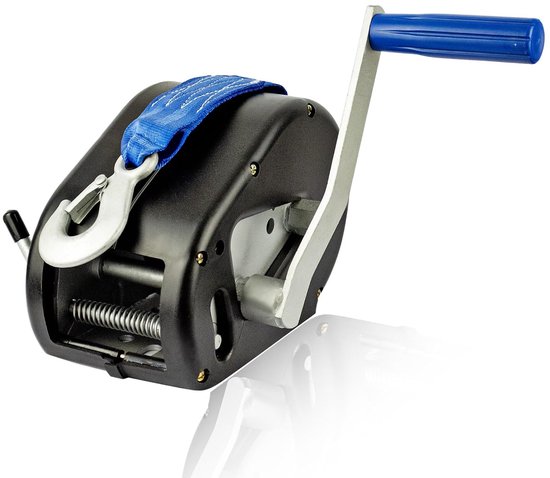Handlier 1700 lbs 770 kg met behuizing, riem lengte 10 meter breedte 5 cm, gemaakt van koolstofstaal, remratel, eenvoudig werkend, voor boten, aanhangers, industrie
