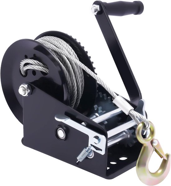 Handlier, 3307 lbs handlier, professionele kabellier, handlier, Dual Gear handlier handslinger, max. draagkracht 1500 kg, 10 meter lange draadkabel, overbrengingsverhouding 4:1,8:1