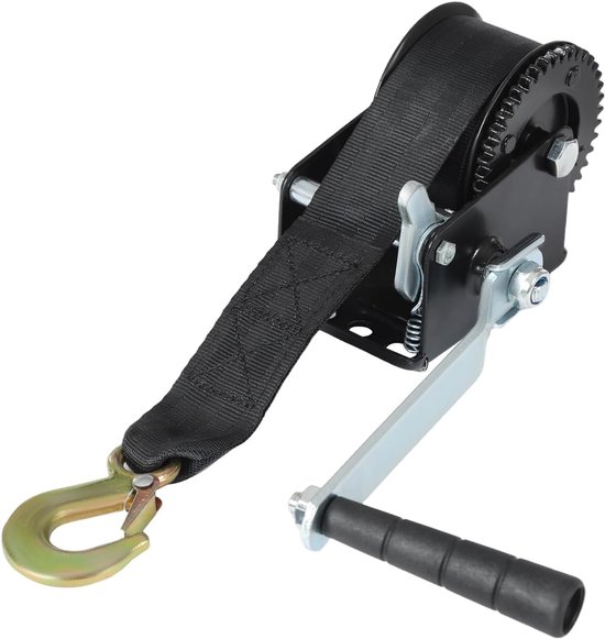 Handlier met 5 m riem, bergingslier, bootlier, handlier met handvat, voor schepen, aanhangers
