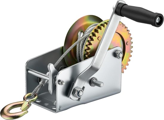 Handlier tot 1100 kg kabellier 8 m 4:1 8:1 touwlier lier staaldraad takel bosbouw draadlier