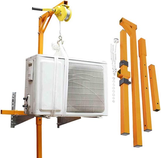 Handlier - Zelfvergrendelend beugelgereedschap, 300 kg capaciteit voor lucht- en handmatige takels, 20 m draagbaar hefgereedschap met eenvoudige installatie en afneembare ondersteuning, 1-5 ph