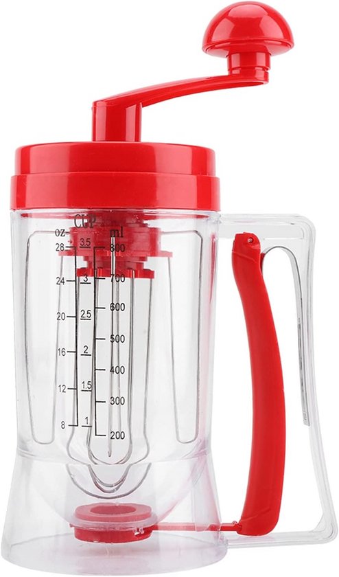 Handmatige Beslagmixer voor Cupcakes, Pannenkoeken, Wafels en Taarten - ABS Materiaal, Duurzaam Beslagapparaat