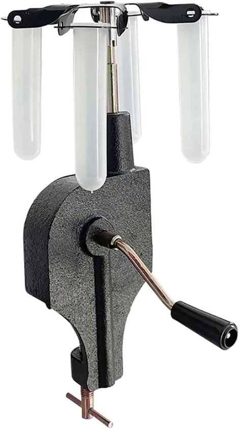Handmatige Centrifuge - Mini Mixer - Laboratorium Scheiding - Niet Afhankelijk Van Stroom - 15ml * 4 - Grijs