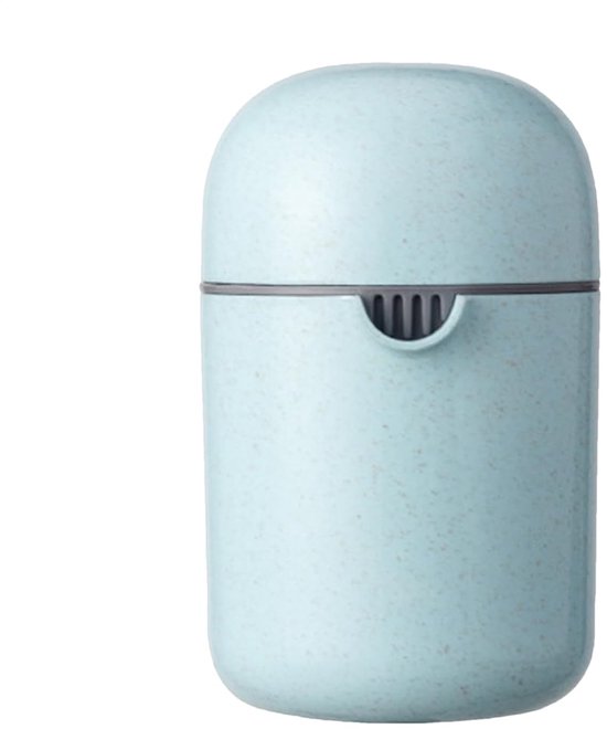 Handmatige citruspers, 14,5 x 10 cm, handmatige sinaasappel- en citroenpers, handmatige sinaasappelpers, citroenpers met filter (blauw).