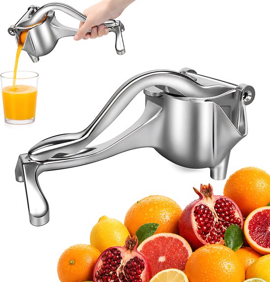 Handmatige Citruspers - Citroenpers - Sinaasappelpers - Hand Juicer - Aluminium Vruchtenpers - Sap Pers voor Citroen, Limoen, Sinaasappel en Granaatappel