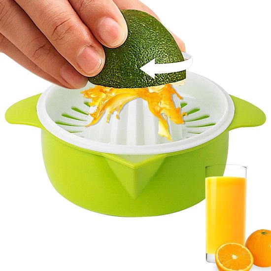 Handmatige Citruspers - Keuken Gadget - Verse Sapjes Maken - Morsbestendig Ontwerp - Compact Formaat - Oranje Blauw Groen