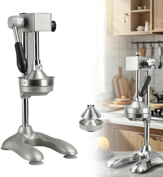 Handmatige Citruspers - Keuken Sapmaker - Vers Sap Maken - Hoge Sapopbrengst - 18 x 23 x 45 cm - Zilver