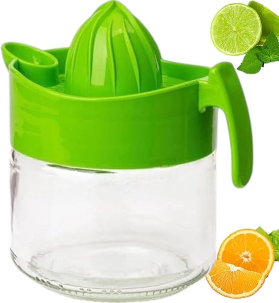 Handmatige Citruspers met Glas en Zeef - Citroen & Limoen Pers, 300ml Sapkan van Merkloos