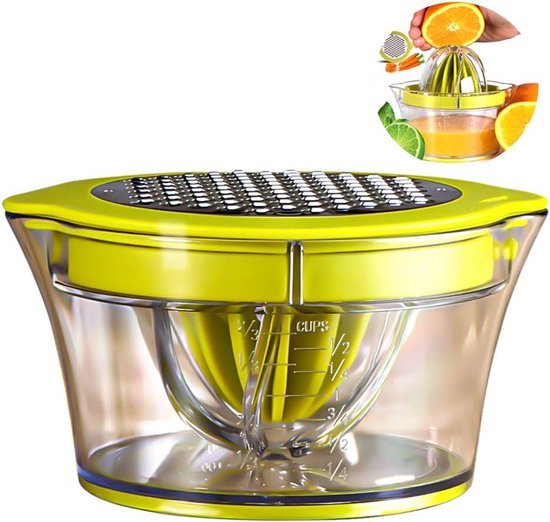 Handmatige Citruspers met Maatbeker en 4-in-1 Functie