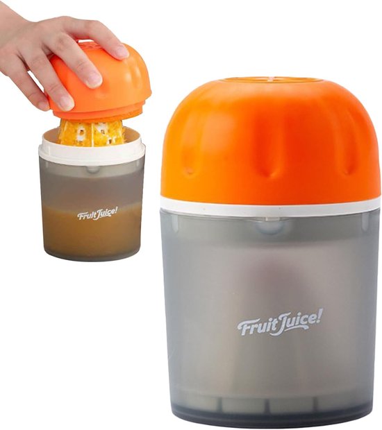 Handmatige Citruspers - Sapcentrifuge Keukengerei - Cocktails Maken - Compact En Draagbaar - 14.5 Cm Hoog - Oranje
