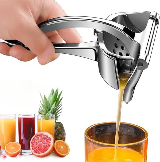 Handmatige Citruspers van Aluminium Legering - Ideaal voor Citroenen, Sinaasappels en Limoenen - Eenvoudige en Efficiënte Sapextractor voor Thuisgebruik