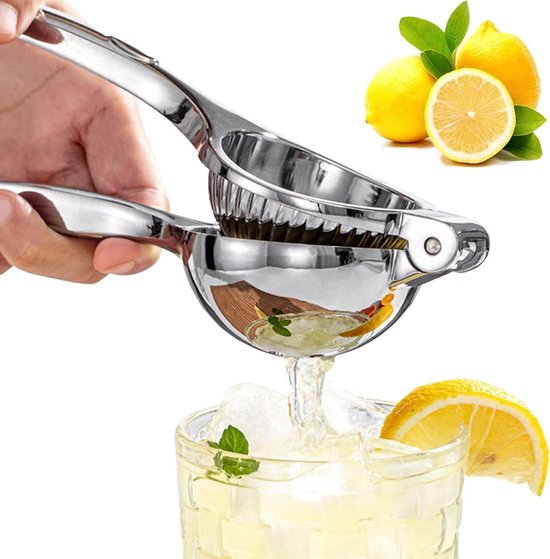 Handmatige Citruspers voor Citroenen en Sinaasappels - Roestvrijstalen Handpers voor thuis en in de horeca - Keuken en Bar Citruspers voor Vers Geperst Sap van Citroenen, Sinaasappels en Limoenen