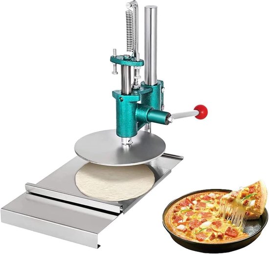 Handmatige Deegroller Persmachine voor Pizza en Banket - RVS van Merkloos