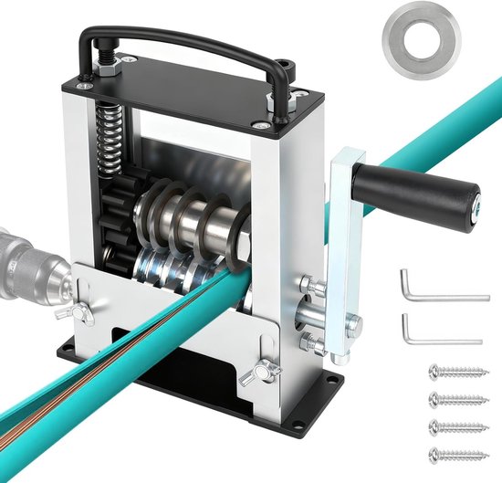 Handmatige en Elektrische Kabelstripmachine met 6 Voedingsopeningen voor Koper Draad Recycling, Geschikt voor 1–21mm Dikte, Stripping Tangen en Gereedschap