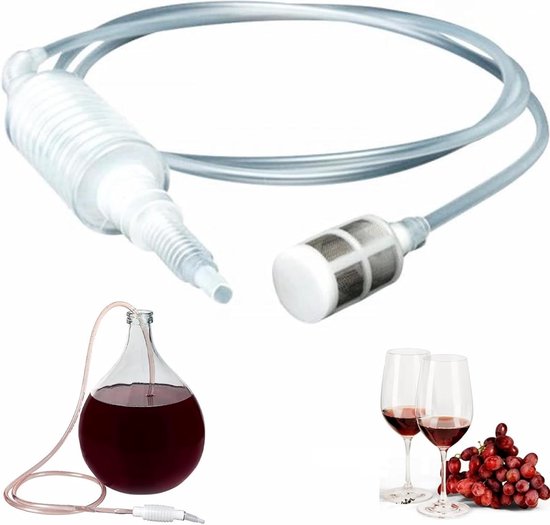 Handmatige Filterbuis voor Thuisbrouwerij, Herbruikbare Siphon voor Wijn en Bier, Ideaal voor Wijnmaken en Brouwen van Bier, Accessoire voor Thuisbrouwers