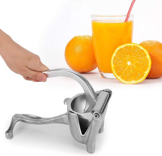Handmatige fruit Juicer voor Citroen & Sinaasappel - Aluminium Juicer Squeezer Extractor - Draagbaar en Handig Gereedschap voor Vers Sap - Keukenaccessoire met Handmatige Bediening van Merkloos
