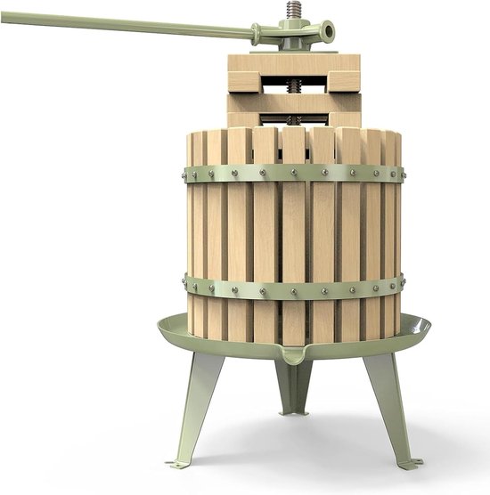 Handmatige Fruitpers van Massief Hout voor Appels en Wijn - Duurzaam, Efficiënt en Gebruiksvriendelijk