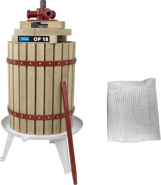 Handmatige Fruitpers voor Appels, Peren en Druiven - 18 Liter Capaciteit