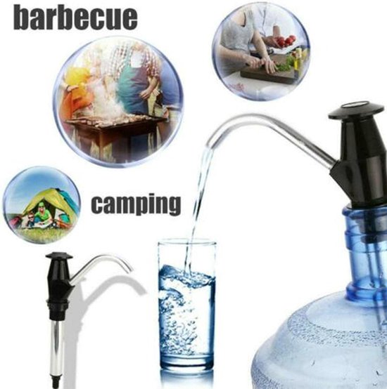 Handmatige gootsteen water handpomp pomp gereedschap kraan vervanging fles voor camper trailer camping barbecue boot voertuigen, zwart